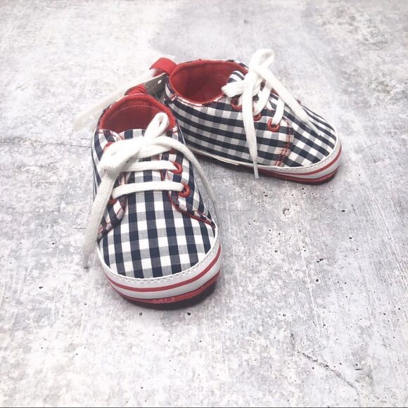 Little Me Plaid Infant Shoes Size 9-12M - Picture 5 of 6